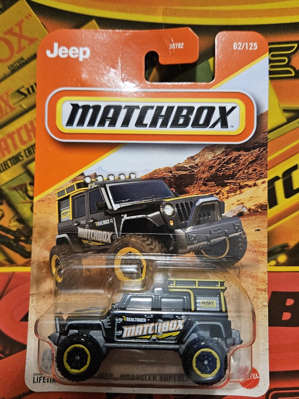 Matchbox Jeep Wrangler Black & Yellow